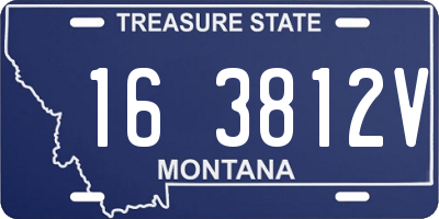 MT license plate 163812V