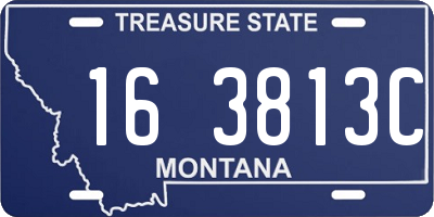 MT license plate 163813C