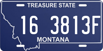 MT license plate 163813F