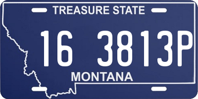 MT license plate 163813P