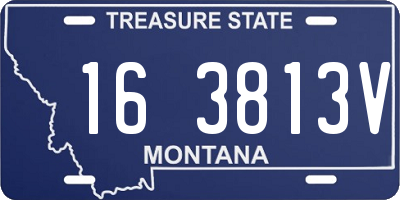 MT license plate 163813V