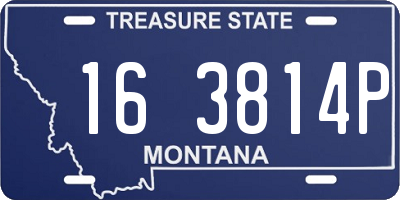 MT license plate 163814P