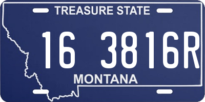 MT license plate 163816R