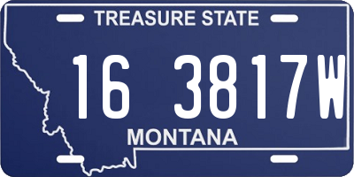 MT license plate 163817W