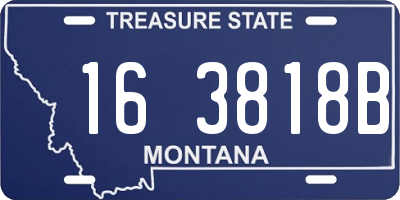 MT license plate 163818B