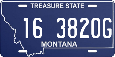MT license plate 163820G