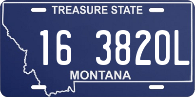 MT license plate 163820L