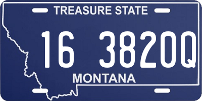 MT license plate 163820Q
