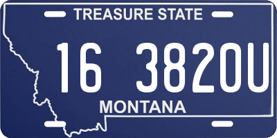 MT license plate 163820U