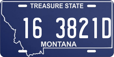 MT license plate 163821D