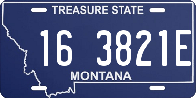 MT license plate 163821E