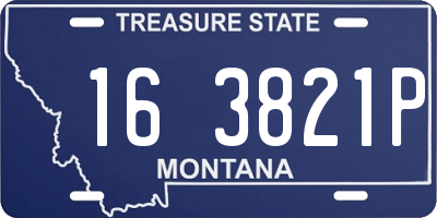 MT license plate 163821P