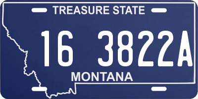MT license plate 163822A