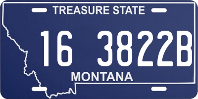 MT license plate 163822B