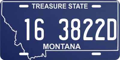 MT license plate 163822D