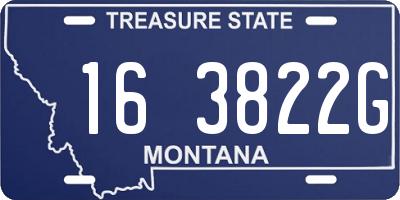 MT license plate 163822G