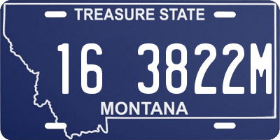 MT license plate 163822M