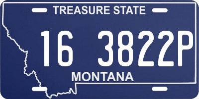 MT license plate 163822P