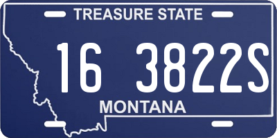 MT license plate 163822S