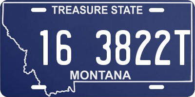 MT license plate 163822T