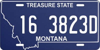 MT license plate 163823D