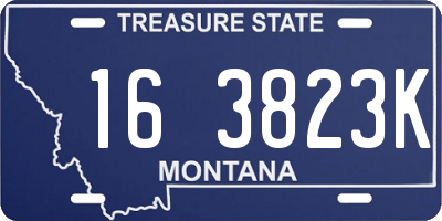 MT license plate 163823K