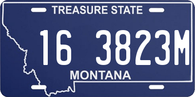 MT license plate 163823M