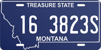 MT license plate 163823S