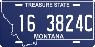 MT license plate 163824C