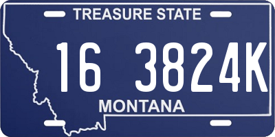 MT license plate 163824K
