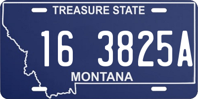 MT license plate 163825A
