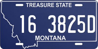 MT license plate 163825D