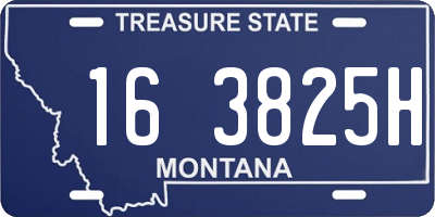 MT license plate 163825H