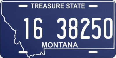 MT license plate 163825O