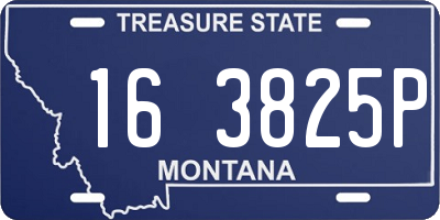 MT license plate 163825P