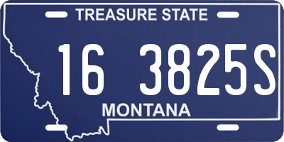 MT license plate 163825S