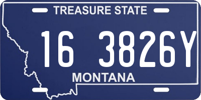MT license plate 163826Y