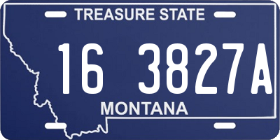 MT license plate 163827A
