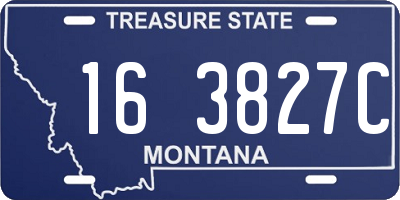 MT license plate 163827C