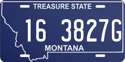 MT license plate 163827G