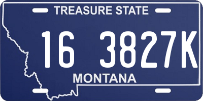 MT license plate 163827K