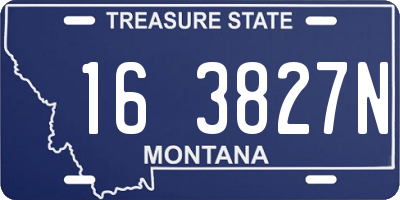MT license plate 163827N