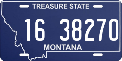 MT license plate 163827O