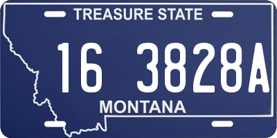 MT license plate 163828A
