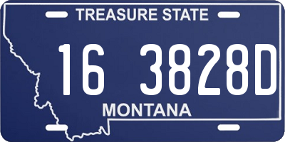 MT license plate 163828D