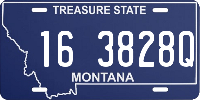 MT license plate 163828Q
