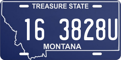 MT license plate 163828U