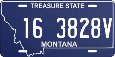 MT license plate 163828V