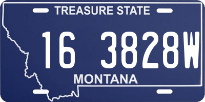 MT license plate 163828W