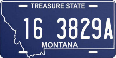 MT license plate 163829A